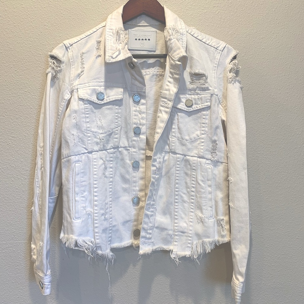 Blank NYC white denim jacket size XS